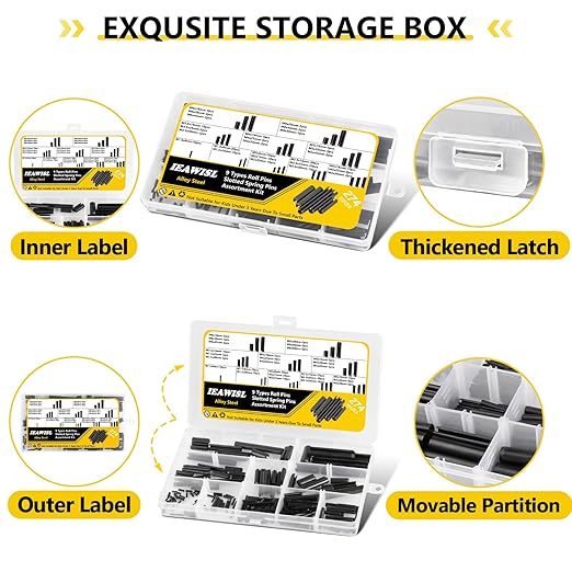 274 Pcs Roll Pin Set, Slotted Metric Roll Pins 65Mn Steel - Image 6