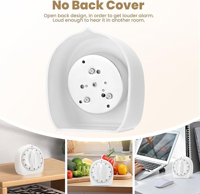 Kitchen Timers for Cooking, 60 Minute Wind Up - Image 6