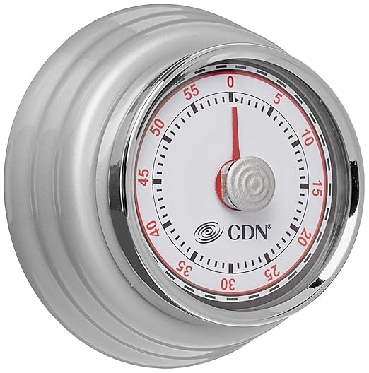 CDN Compact 60 Min Mechanical Timer-Silver by CDN-ComponentDesignNorthwestInc
