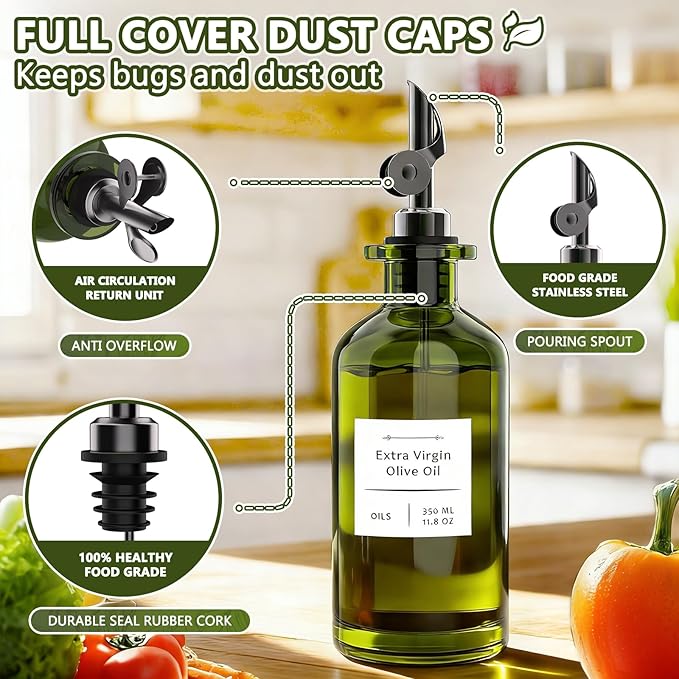 COOLMI Oil Dispenser for Kitchen - 12oz/350ml - Image 3