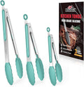 600ºF Heat Resistant Kitchen Tongs, Premium Locking Cooking Tongs by Bnlcd