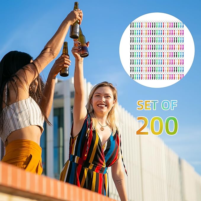 200 Pack Colorful Metal Bottle Opener Keychains, Tiny Opener Party Favor - Image 7