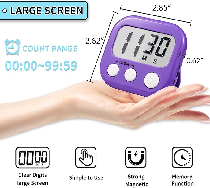 Timer for Kids Teachers Supplies Digital Kitchen Timers for Cooking Large - Image 5