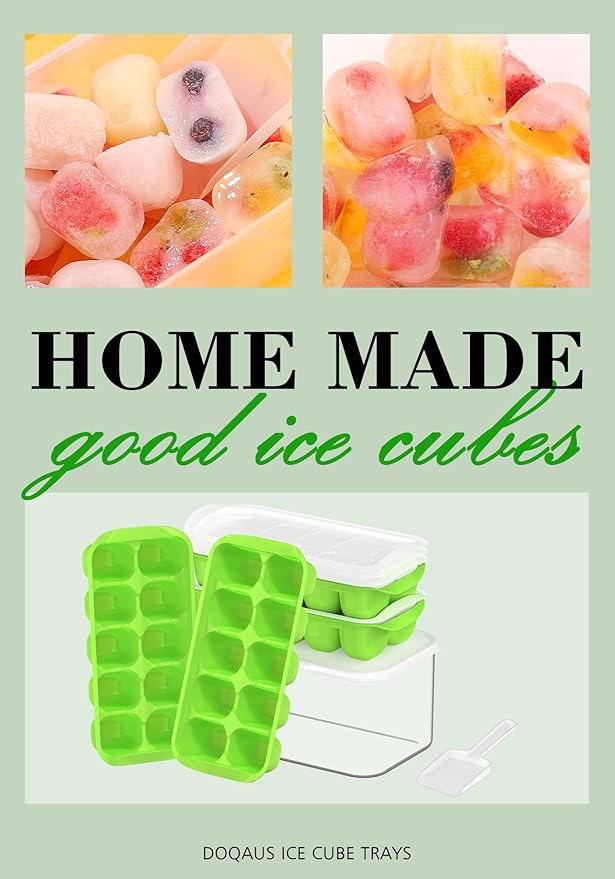 DOQAUS Ice Cube Tray with Lid and Bin - Image 8