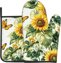 Sunflower Oven Mitts and Pot Holders Spring Summer Kitchen Accessories Set of 2 by DZGlobal