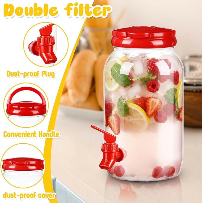 Havawish 2 Pcs 1 Gallon Plastic Beverage Dispenser - Image 2