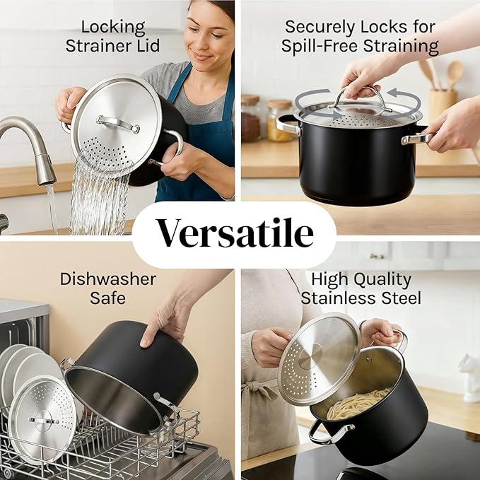 Cooler Concepts Pasta Pot with Strainer Lid - Image 6