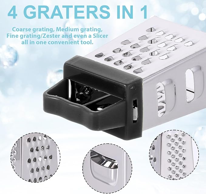 12 Pcs Mini Cheese Grater Stainless Steel Box Grater - Image 3