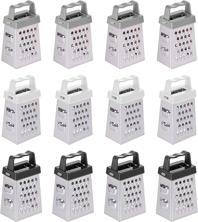 12 Pcs Mini Cheese Grater Stainless Steel Box Grater by Unknown