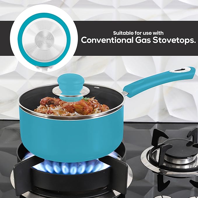 Utopia Kitchen Nonstick Stock Pot Saucepan Set - Image 3