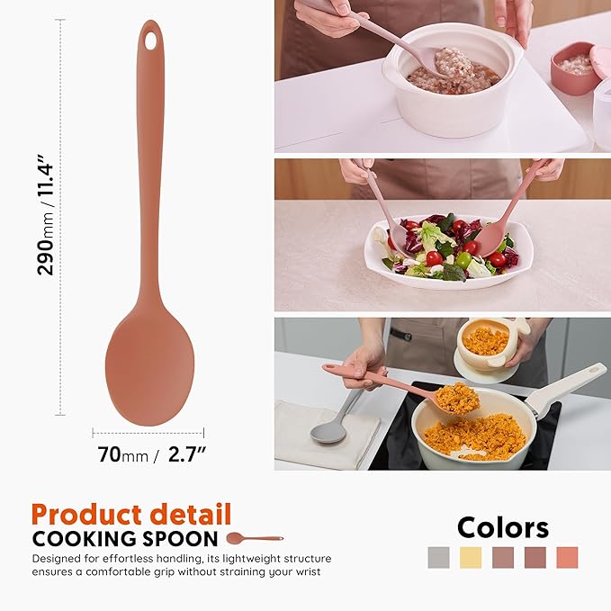 Multi Platinum Silicone Cooking Spoon - Image 2