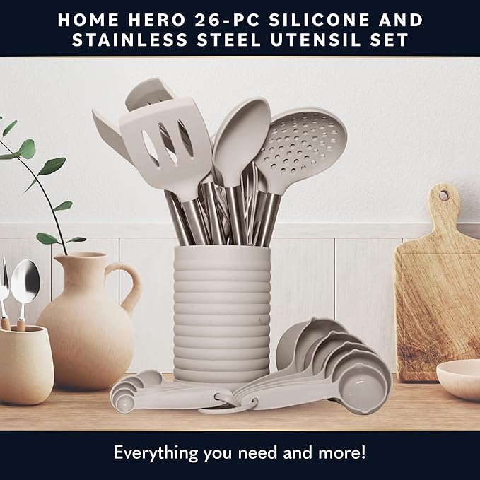 Home Hero Silicone Kitchen Utensils Set - Image 4