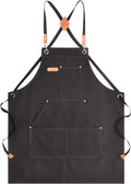Aoomzoon Canvas Aprons for Men Chef Apron, Work Apron - 16oz Heavy Duty Cross by Aoomzoon