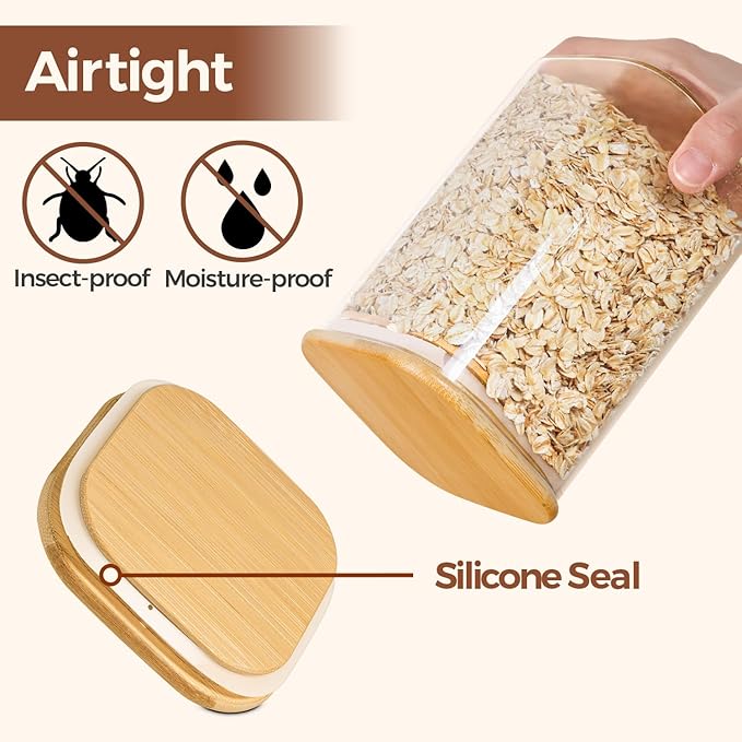 ComSaf Glass Spaghetti Pasta Storage Containers - Image 7