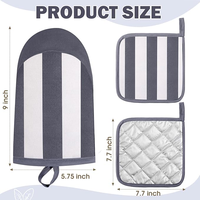 Reallnaive Oven Mitts and Pot Holders 4 Pcs Set - Image 2
