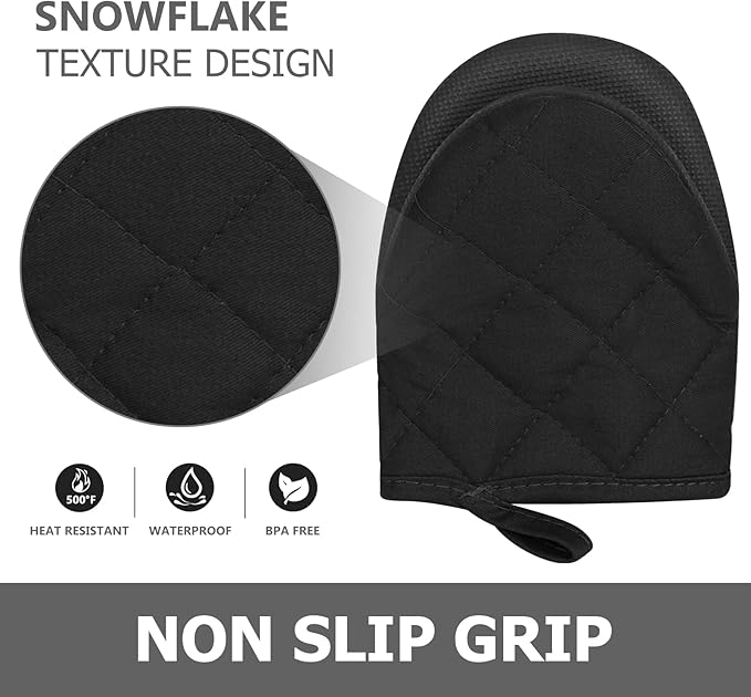 1 Pair Short Oven Mitts - Image 5