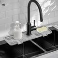 Silicone Faucet Mat for Kitchen Sink – Gen 3 10° Slope Splash Guard by Meiliweser