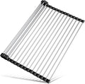 Tomorotec 21" x 15.5" Roll Up Dish Drying Rack Over Sink Drying Rack Sink Cover by Tomorotec