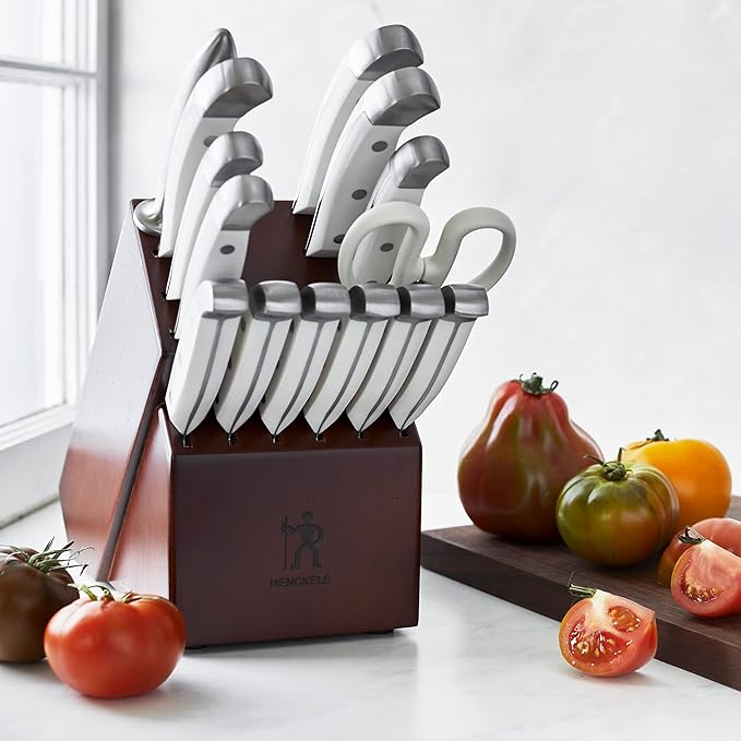HENCKELS Statement Razor-Sharp 15-Piece White Handle Knife Set - Image 2