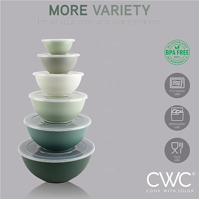 COOK WITH COLOR Mixing Bowls with Lids - Image 4
