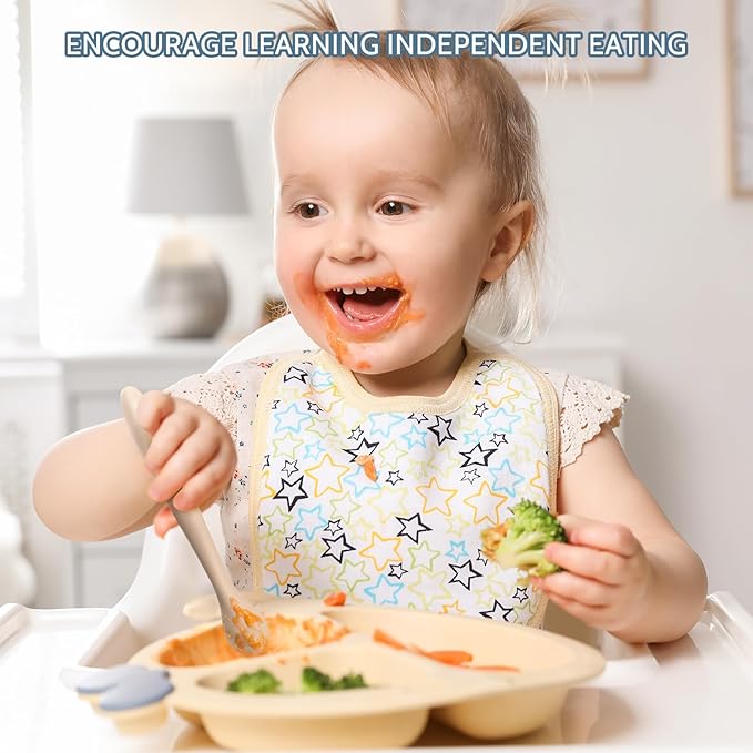 6 Piece Silicone Baby Feeding Spoons, First Stage Infant Soft-Tip Easy on Gums - Image 5