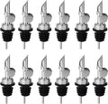 12PCS Weighted Liquor Bottle Pourers, Auto Flip Olive Oil Spout, Stainless by BALTRE