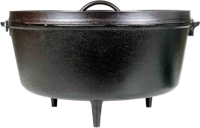 Lodge 10 Quart Pre-Seasoned Cast Iron Camp Dutch Oven - Image 5
