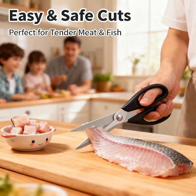 Multipurpose Kitchen Shears, 8.7" Professional Heavy-Duty Scissors, Dishwasher - Image 5