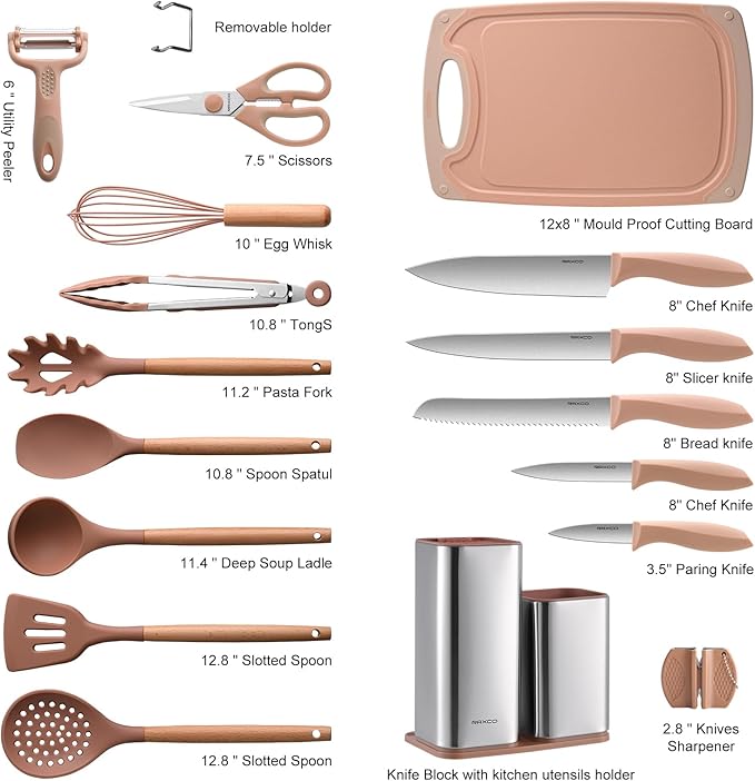 RAXCO Utensil Sets, 18-Piece Silicone Cooking Utensils and Kitchen Accessories - Image 7