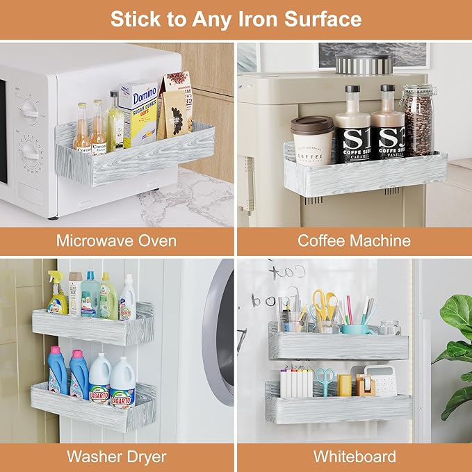 Mystozer Magnetic Spice Rack for Refrigerator, Kitchen Organizer and Storage - Image 6