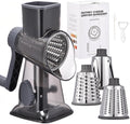 Rotary Cheese Grater with Handle Kitchen Shredder Slicer Grater Slicer Ice by Ziweaye