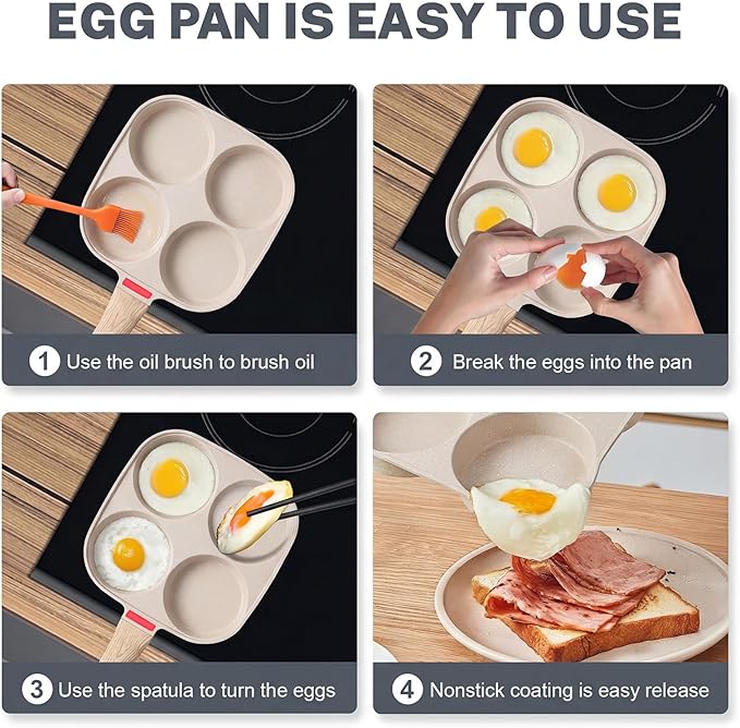 4‑Cup Nonstick Egg Pan Set - Image 6
