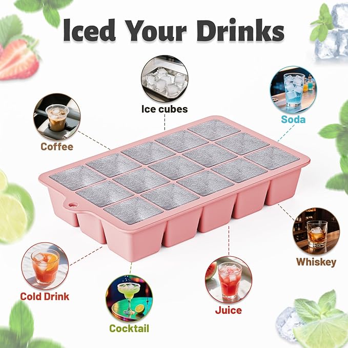 Silicone Ice Cube Tray 3 Pack - Image 7
