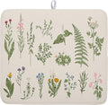 Kawani Sage Flower Herbs Dish Drying Mat by Kawani