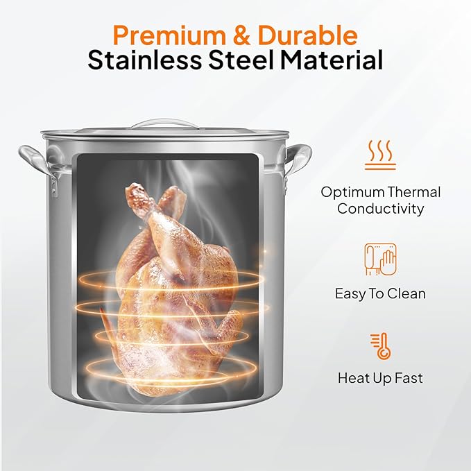 ROVSUN 36QT Stainless Steel Seafood Boil Pot - Image 2