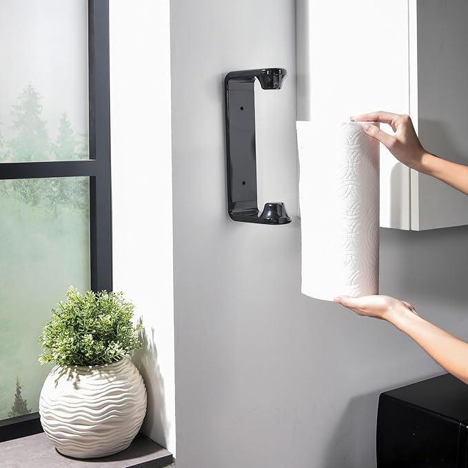 simpletome Paper Towel Holder ONE Hand Tear Adaptive Tension Arm Adjustable - Image 7