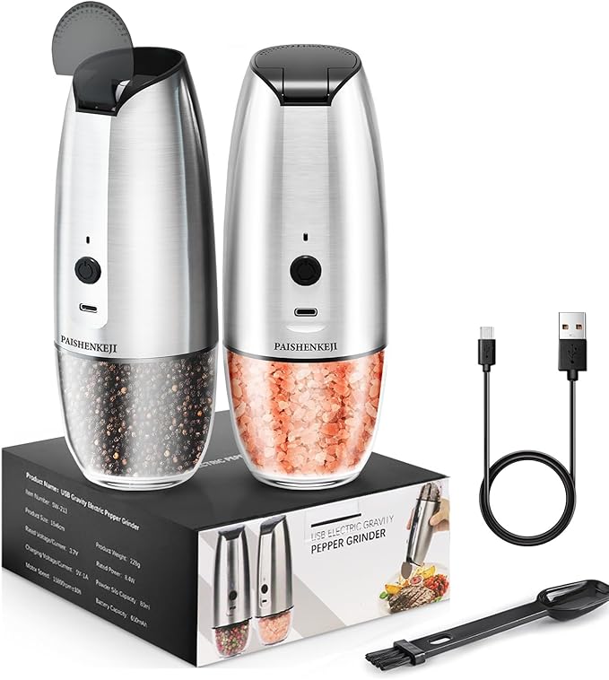 Electric Salt and Pepper Grinder Set: by PAISHENKEJI