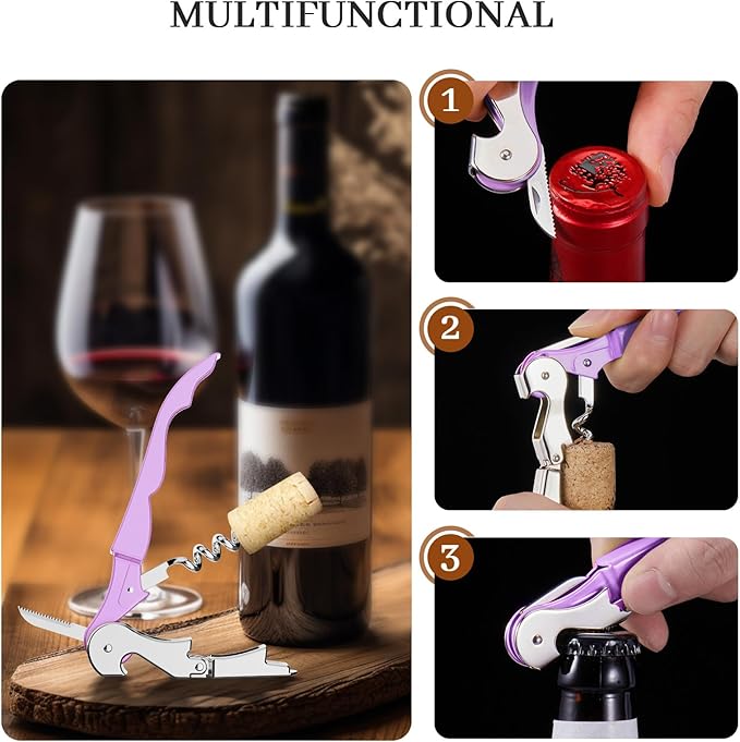 HYZ 2-Pack Wine Opener Waiter Corkscrew, Professional Wine Key - Image 5