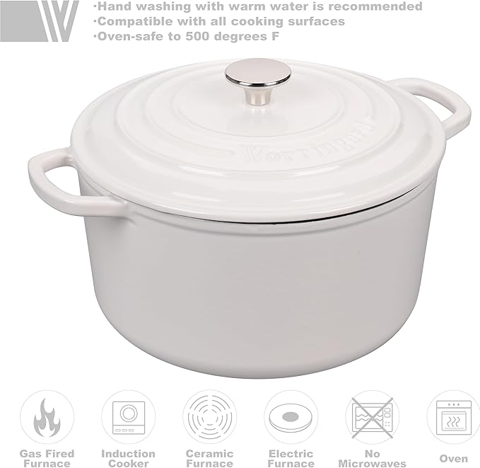VORRINGARD Enameled Cast Iron Dutch Oven Pot - Image 3