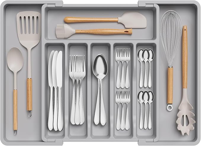 Lifewit Silverware Drawer Organizer, Expandable Utensil Tray by Lifewit