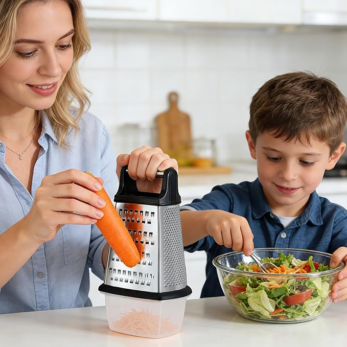 Ourokhome Cheese Grater, Handheld Box Grater - Image 8