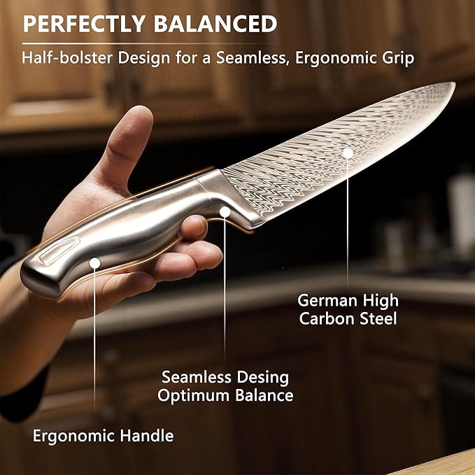 Knife Set, Astercook 21 Pieces Kitchen Knife Set - Image 6