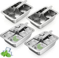 Ice Cube Trays, 4 Pack Large 6-cube Stainless Steel Ice Cube Trays by Unknown