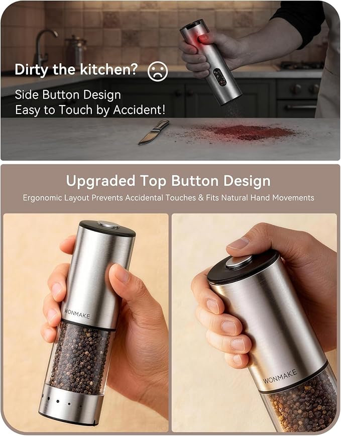 Electric Salt and Pepper Grinder Set, Type-C Rechargeable - Image 4