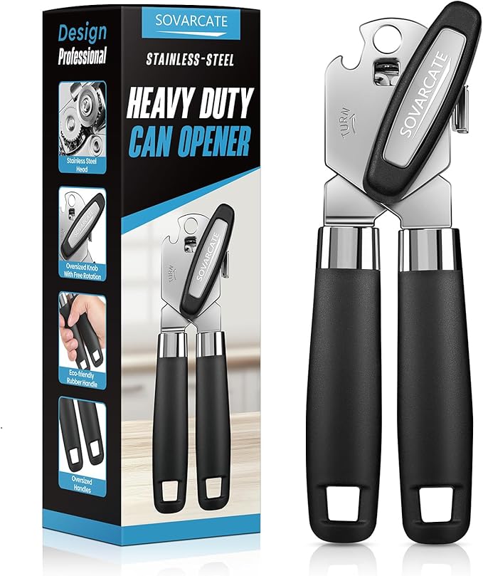 Can Opener Manual Heavy Duty Multifunctional by SOVARCATE