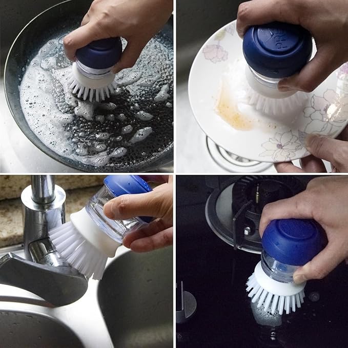 CELOX Soap Dispensing Brush for Cleaning Pots, Pans and Sinks Scrub Brush - Image 5