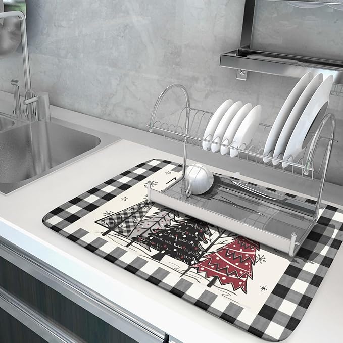 Merry Christmas Tree Dish Drying Mat - Image 5