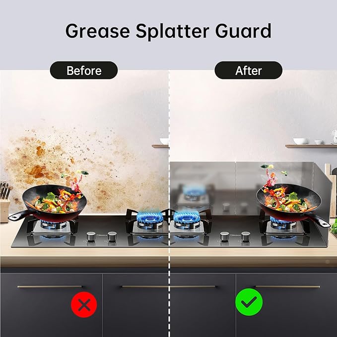 4 Sided Grease Splatter Guard, Foldable Stainless Steel Splatter Guard Oil - Image 5