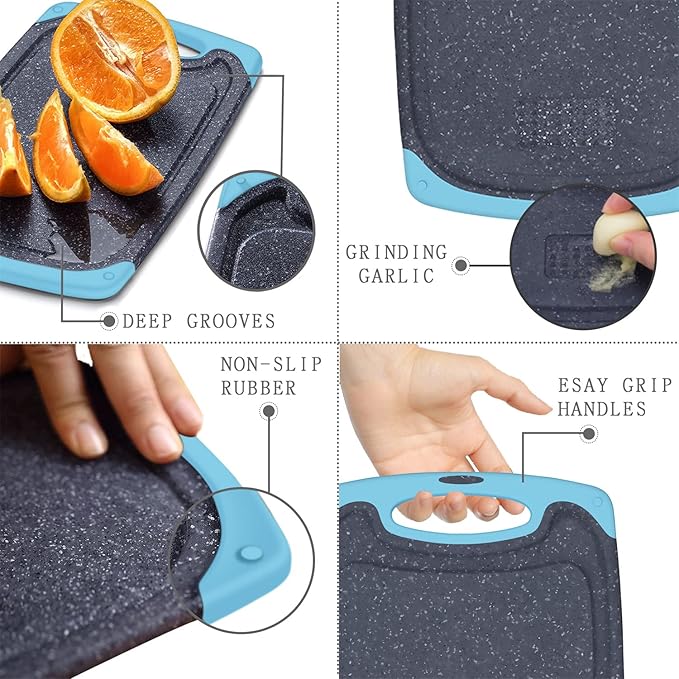 Plastic Cutting Board, 3 Pieces Dishwasher Safe Cutting Boards - Image 4