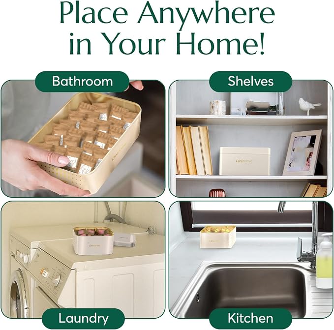 CLEANOMIC Reusable Kitchen Cloth, Foaming Dish Soap & Tablet Tin Bundle